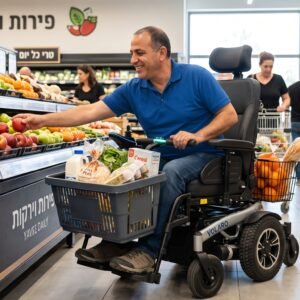 כסא גלגלים חשמלי עם סל